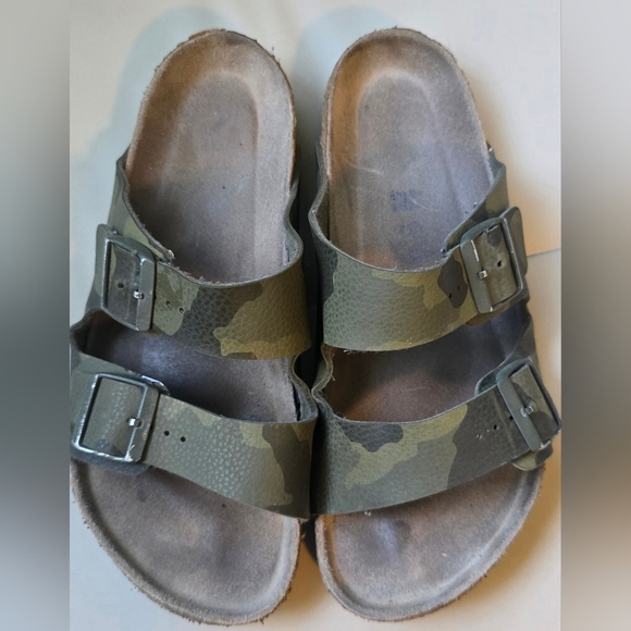 Birkenstock Sandals ArizonaDesert Soil Camo Green Mens Size 9-9.5 (42) - Picture 2 of 9